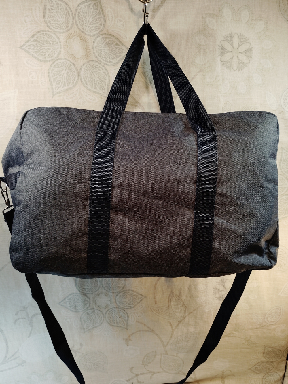DSW Gray and Black Duffel Bag